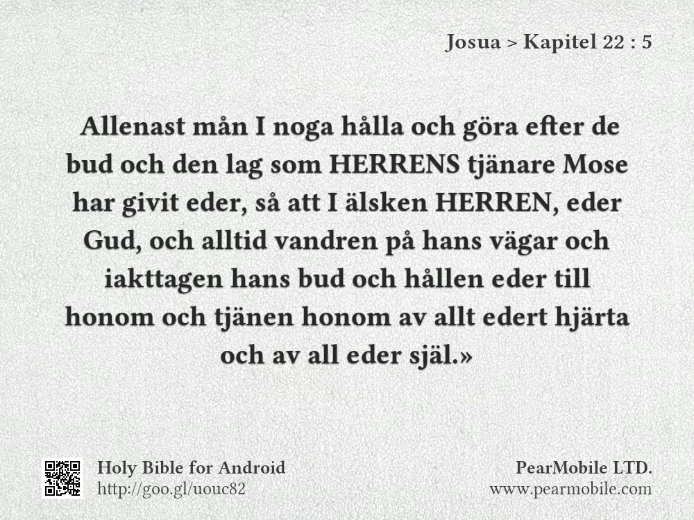 Josua, Kapitel 22:5